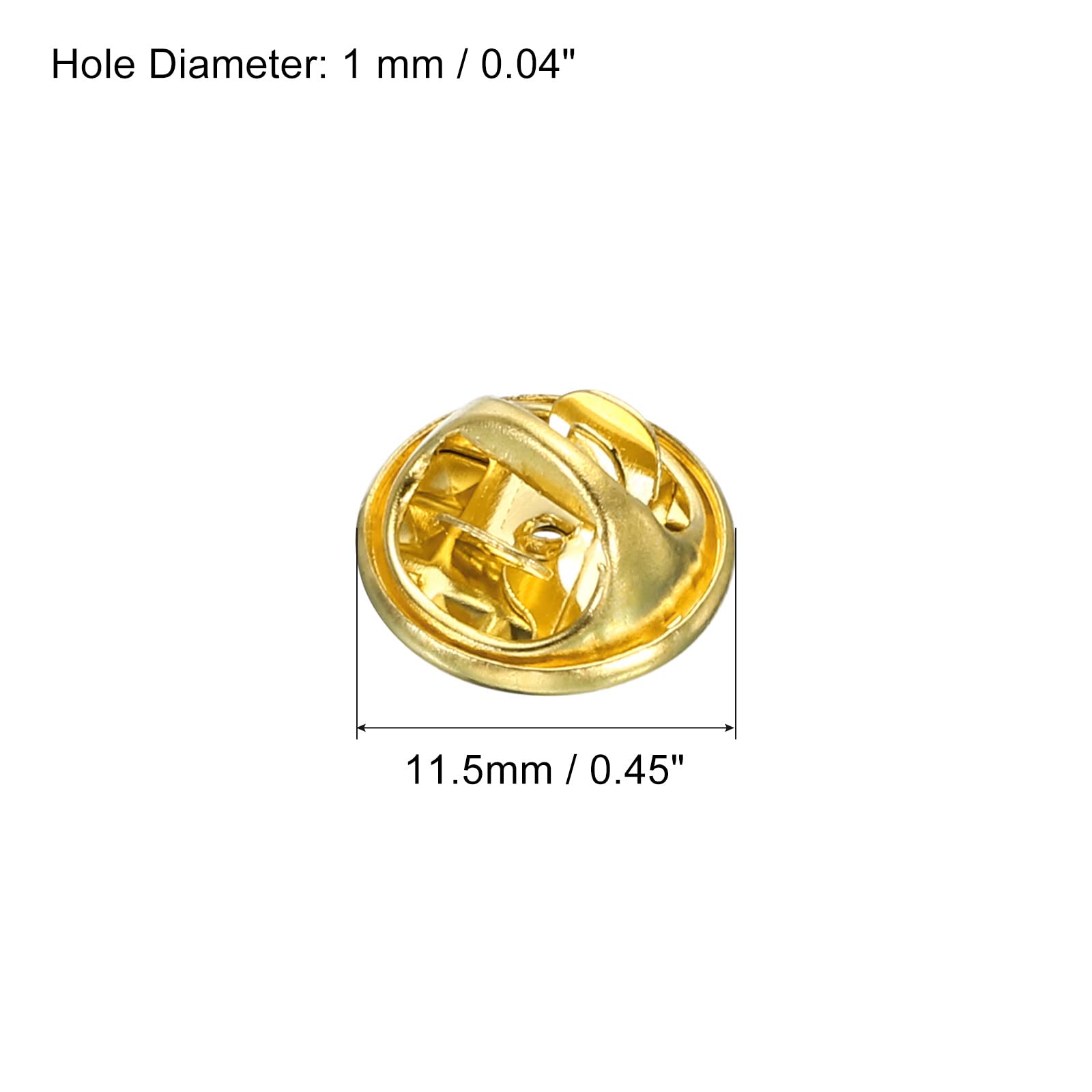 PATIKIL Pin Backs, 100 Pack Metal Lapel Pin Backing Enamel Pin Locking Pin Keepers Brooch Holder for Uniform Badge Hat Tie, Gold Tone