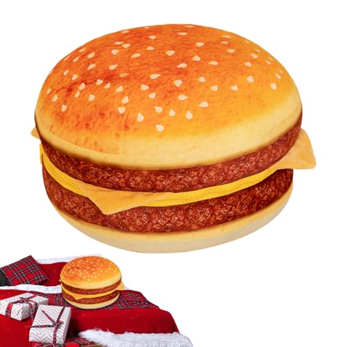 Genérico Burger Pillow – Cojín de Felpa de Hamburguesa Gigante, Almohada Decorativa y abrazable, Lindo edredón Relleno con Forma de Comida | hogar, Sala de Estar, Ropa de Cama, para niños