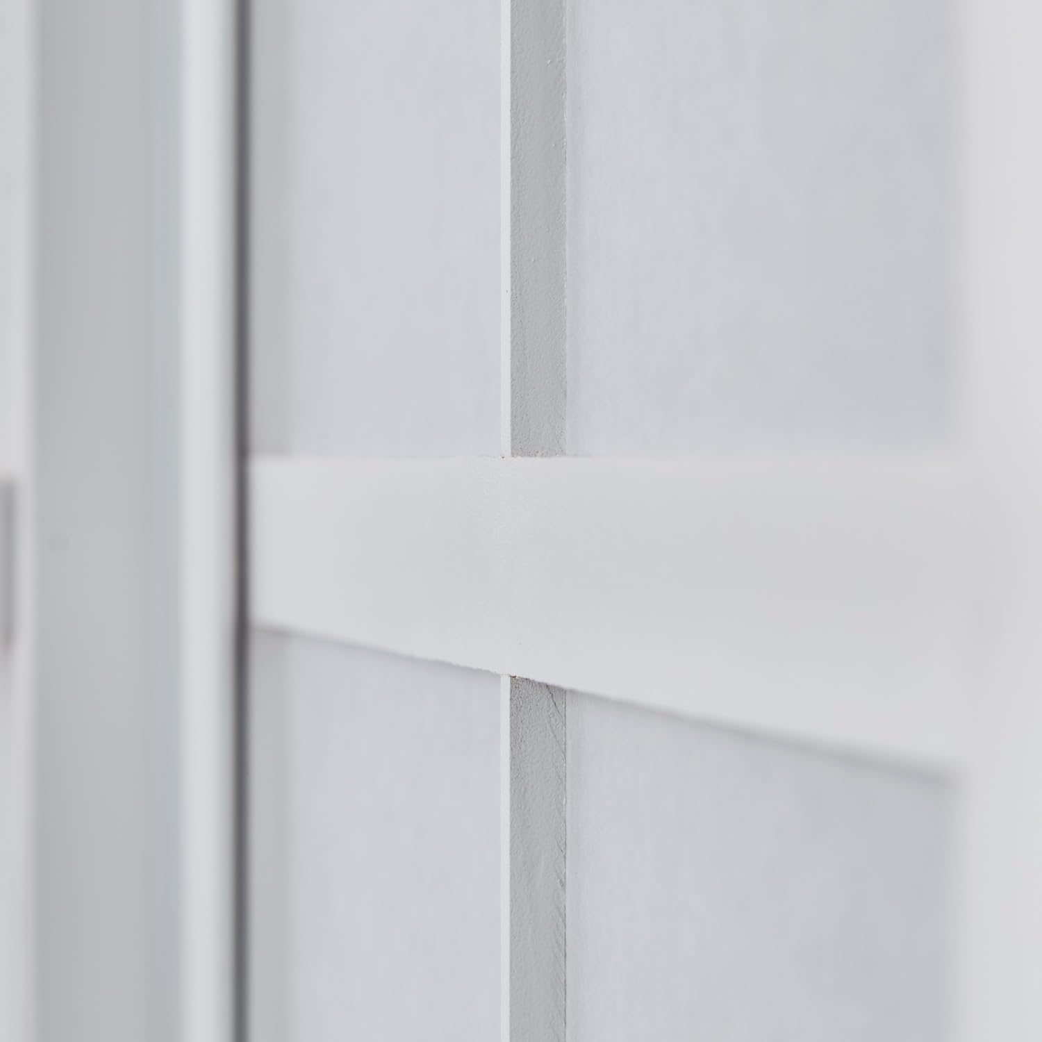 Homestyle4u 5 pan Diviseur de pièce écran Pliant - Bois partition Shoji en Papier de Riz Blanc Blanc