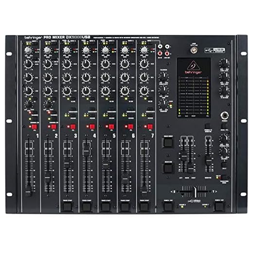 Behringer Pro Mixer DX2000USB profesional de 7 canales para DJ, crossfader VCA