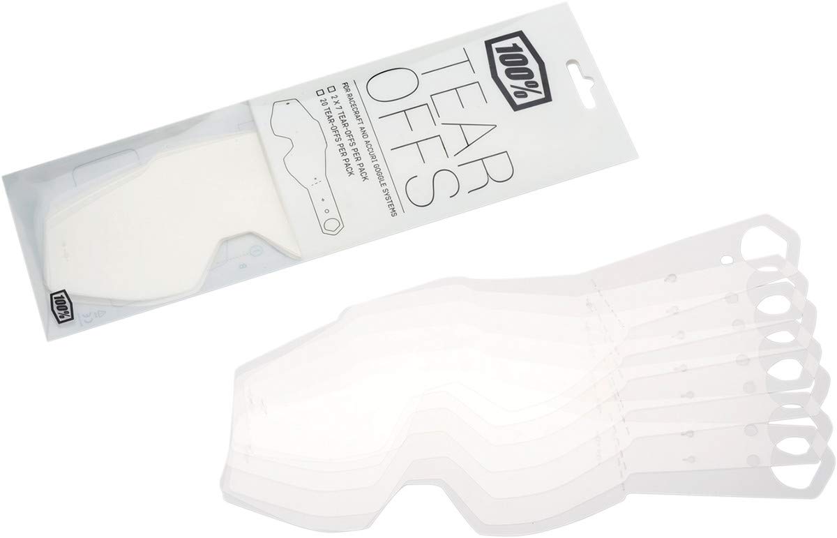 100% FMF Goggles POWERBOMB/POWERCORE Laminated Tear-Offs 2 x 7 pk