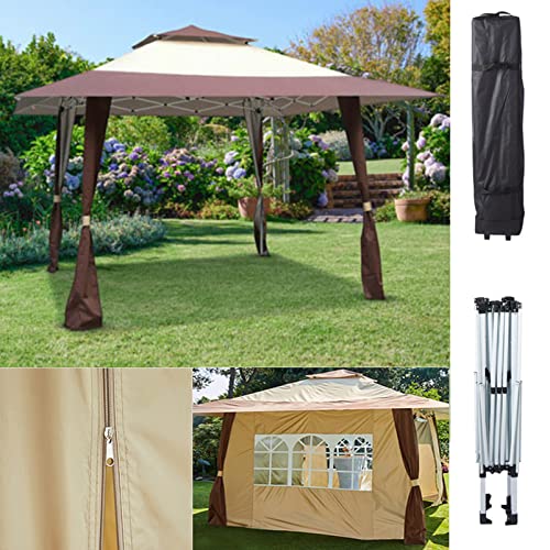 XXL Faltpavillon 4x4m inkl. Seitenteilen, Klapp-Pavillon Partyzelt Zelt Gartenpavillon