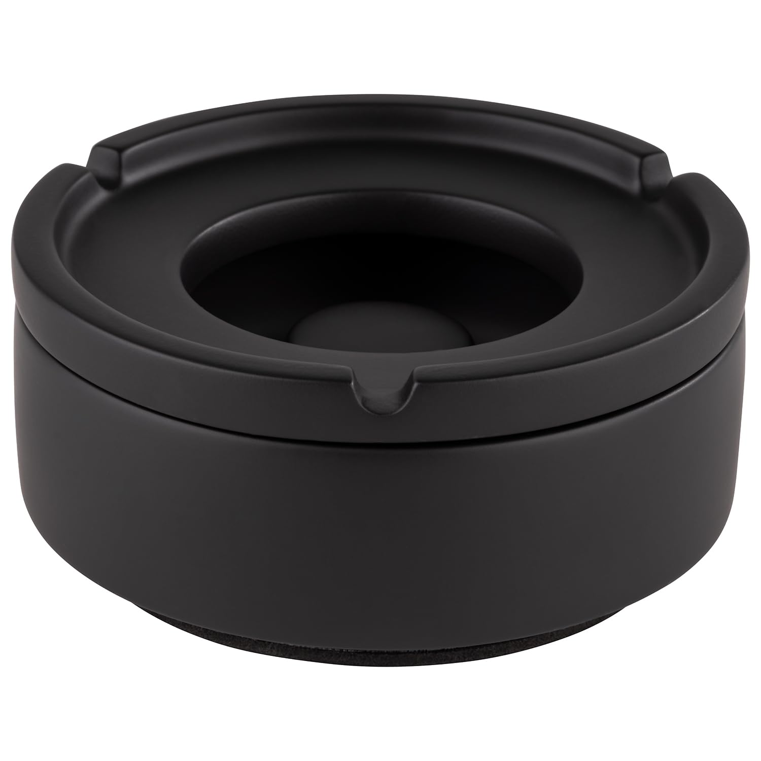 APS 559 Windaschenbecher "ELEMENT", mit möbelschonender Unterseite, Beton, Schwarz, Ø 10,5 cm