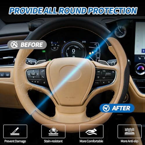 Steering Wheel Cover for Lexus RX 350 NX 300 350 250 TX 350 500h ES 350 300 GX 460 470 is 350 250 UX 200 250h 300h LX RZ Interior Accessories (Chestnut Brown) - Image 4