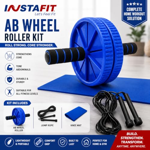 Image of Instafit AB Roller Wheel for Men and Women, Full Blue