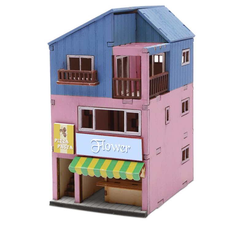 Maquette en bois Hobby Mini Shop House jeu de construction loisir créatif
