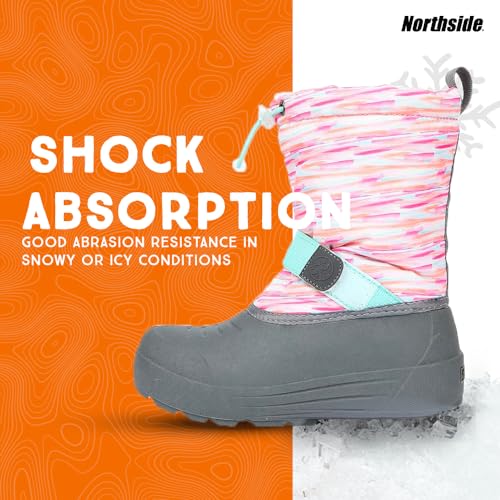 Image of Northside Frosty Insulated Winter Snow Boots for Girls and Boys with Rugged, Water Resistant Nylon Upper, Quick-Drying Lining, Removable EVA Insole, and Durable TPR Outsole
