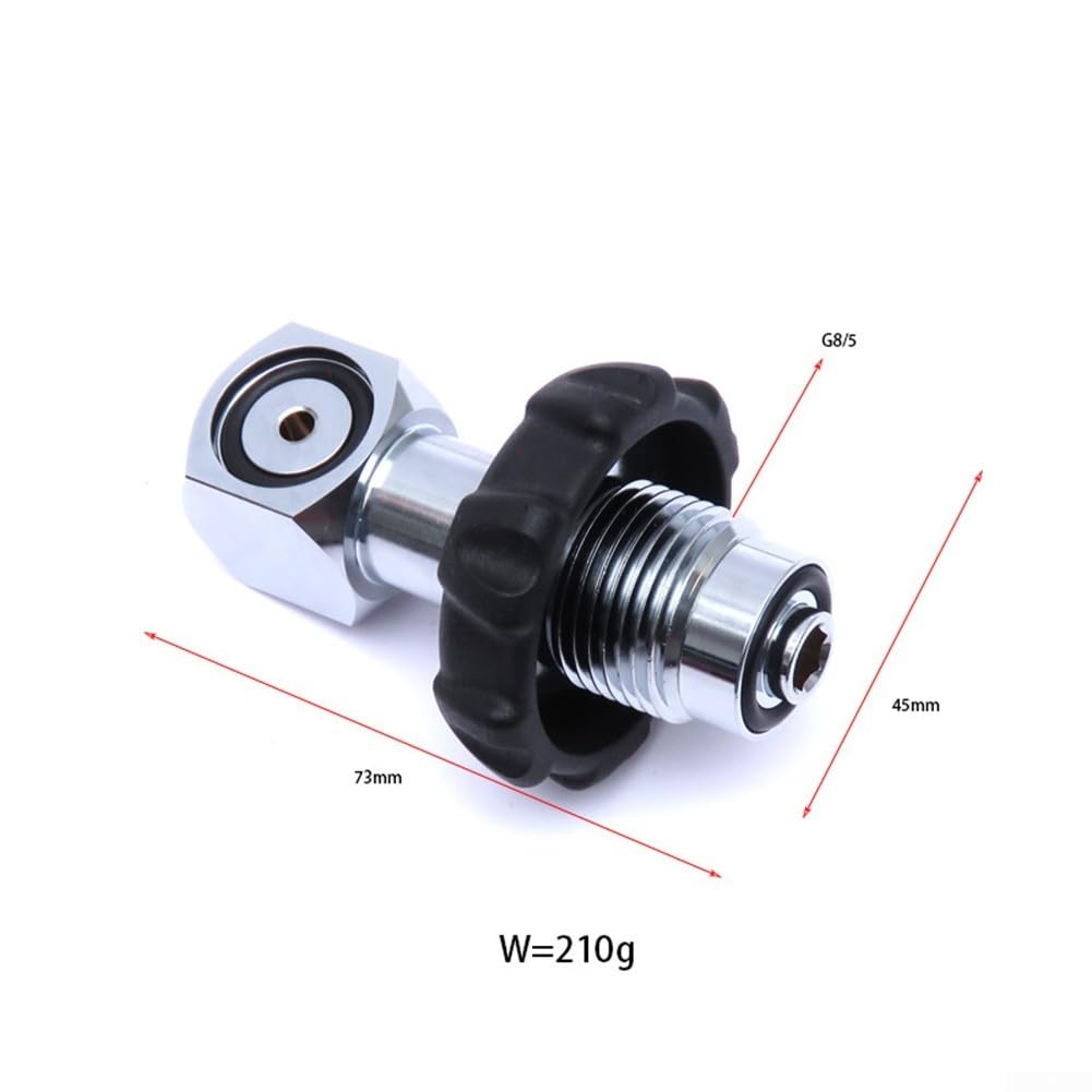 Adaptador de cilindros de buceo para BCD DIN a válvula de llenado de tanque de yugo, latón cromado