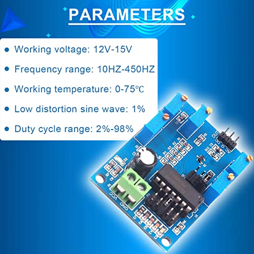 Image of ICL8038 Signal Generator Module 10Hz-450KHz Medium Low Frequency Generator DC12-15V Triangular /Rectangular /Sine Wave Signal Source Generator Module with Dupont Cable