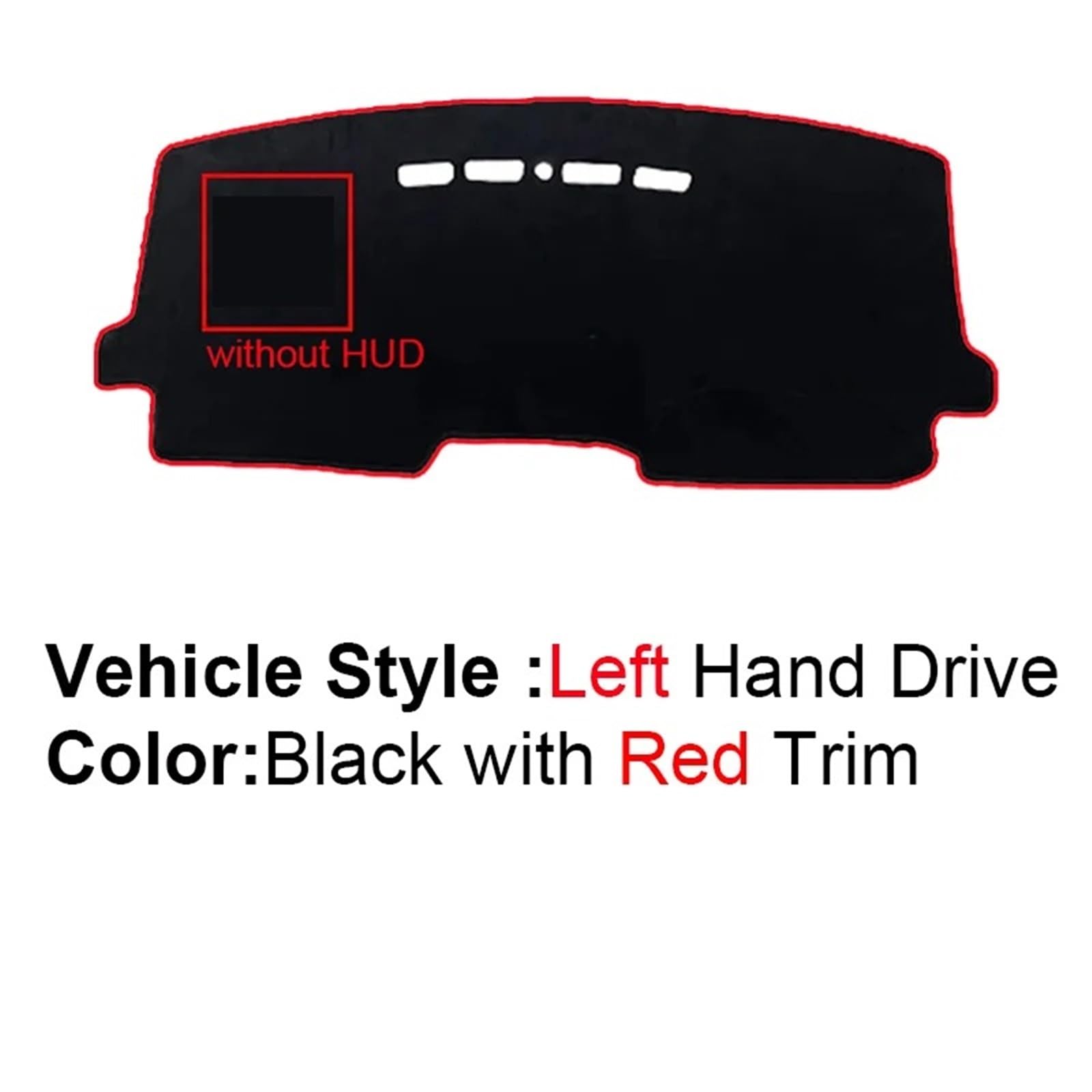Coussin Protection Solaire Tableau Bord Pour Citroen Pour C3 Pour C4 Pour Aircross 2017 2018 2019 2020 2021 2022 LHD RHD Couverture Tableau Bord Voiture Tapis Cape(Red LHD Without HUD)