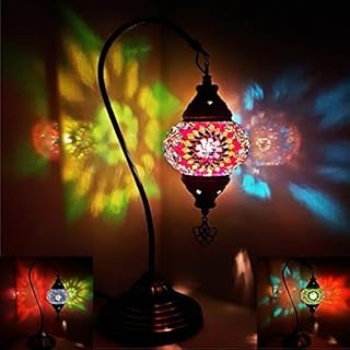 Special 3in1 Turkish Moroccan Colourful Mosaic Light Tiffany Glass Desk Table UK - MC2