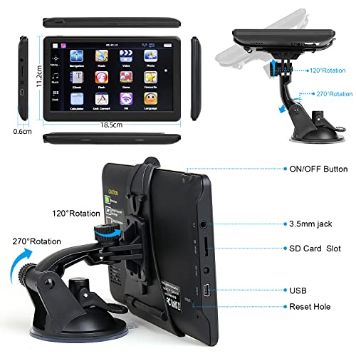 image for Aolestar Sat Nav GPS Navigation for Car Truck: Touchscreen 7 Inch 8G 2