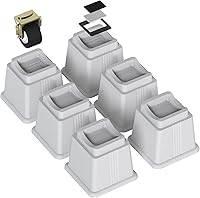 Vista 11 de ZTON Elevadores para muebles de cama, elevadores de 3 pulgadas de altura, resistentes tanto para postes como ruedas de muebles, sofá, cama, silla