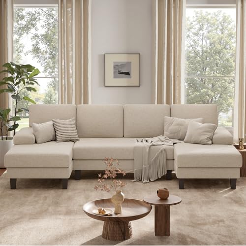 Nebuaegis U-Shaped Sectional Sofa Couch for Living Room, Modern Modular