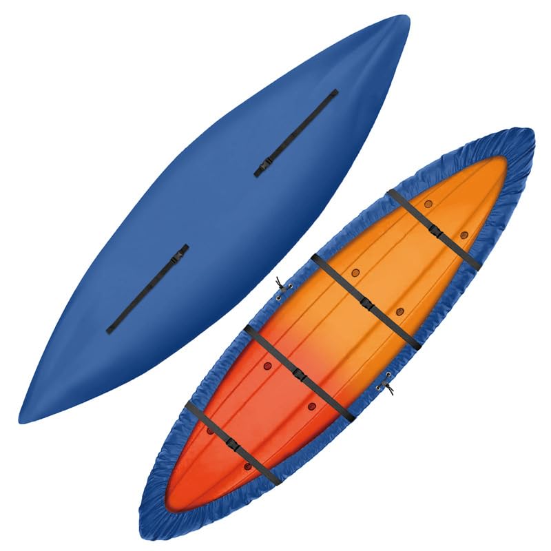 Kayak Cover for Sun Dolphin Boss 12 SS 2018–2024, Dust Cover for Indoor and Outdoor Storage, Durable Material Construction, Easy Installation and Removal for Daily Use,B Blue