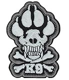 Dog Patch Embroidered Hook and Loop Fastener Backing for Service Animal Vest