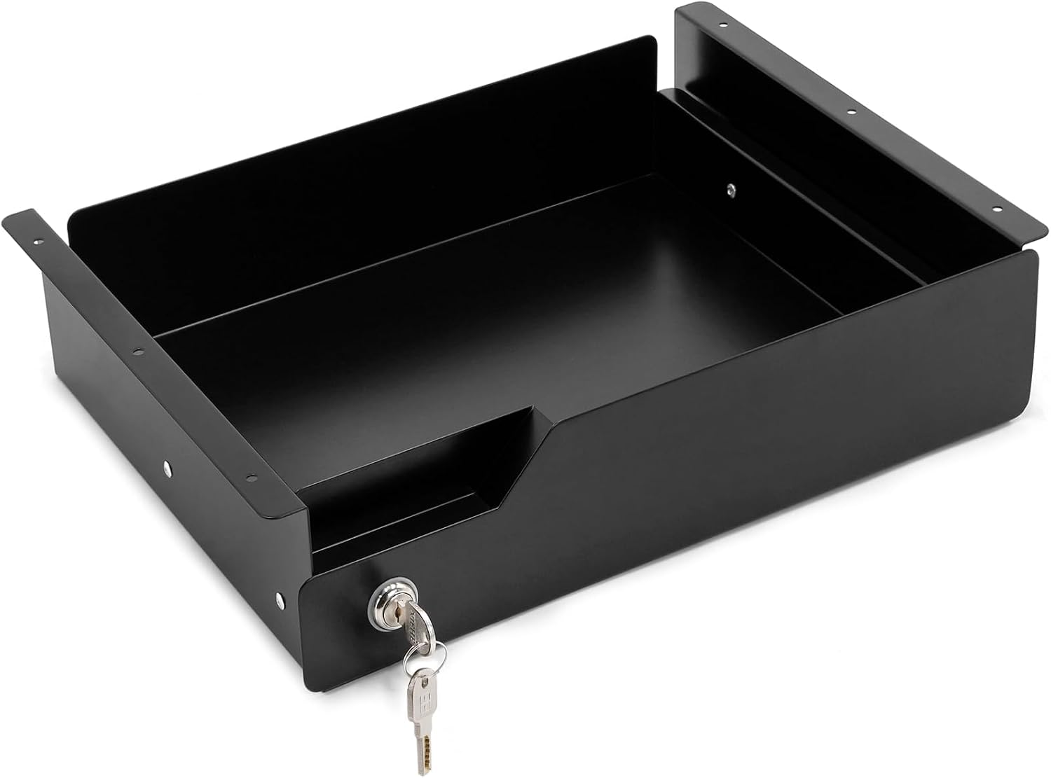 EasyVibe Underdesk Drawer Undermount Under Desk Desks with Lock 42cm L x 30cm W x 9cm H Black
