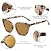SOJOS Cat Eye Designer Sunglasses Fashion UV400 Protection Glasses SJ2052 with Brown Tortoise Frame/Gold Mirrored Lens
