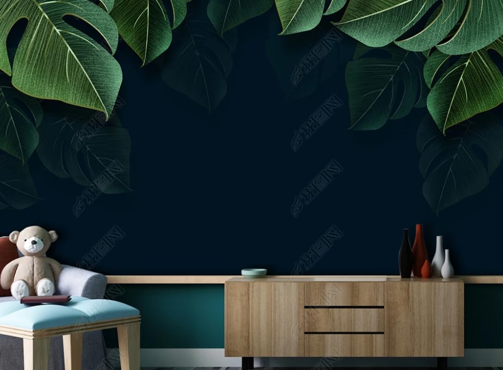 Poster geant mural pour salon et chambre : papier peint intisse tropical