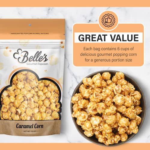 Belle’s Gourmet Popcorn: Sea Salt Caramel Gourmet Popcorn Snack Pack | Non Gmo Snack Food For Kids Snacks, Snacks For Adults, Movie Snacks, Food Gifts | Made W/ Usa Grown Fresh Corn – 4 Pack #TOP2