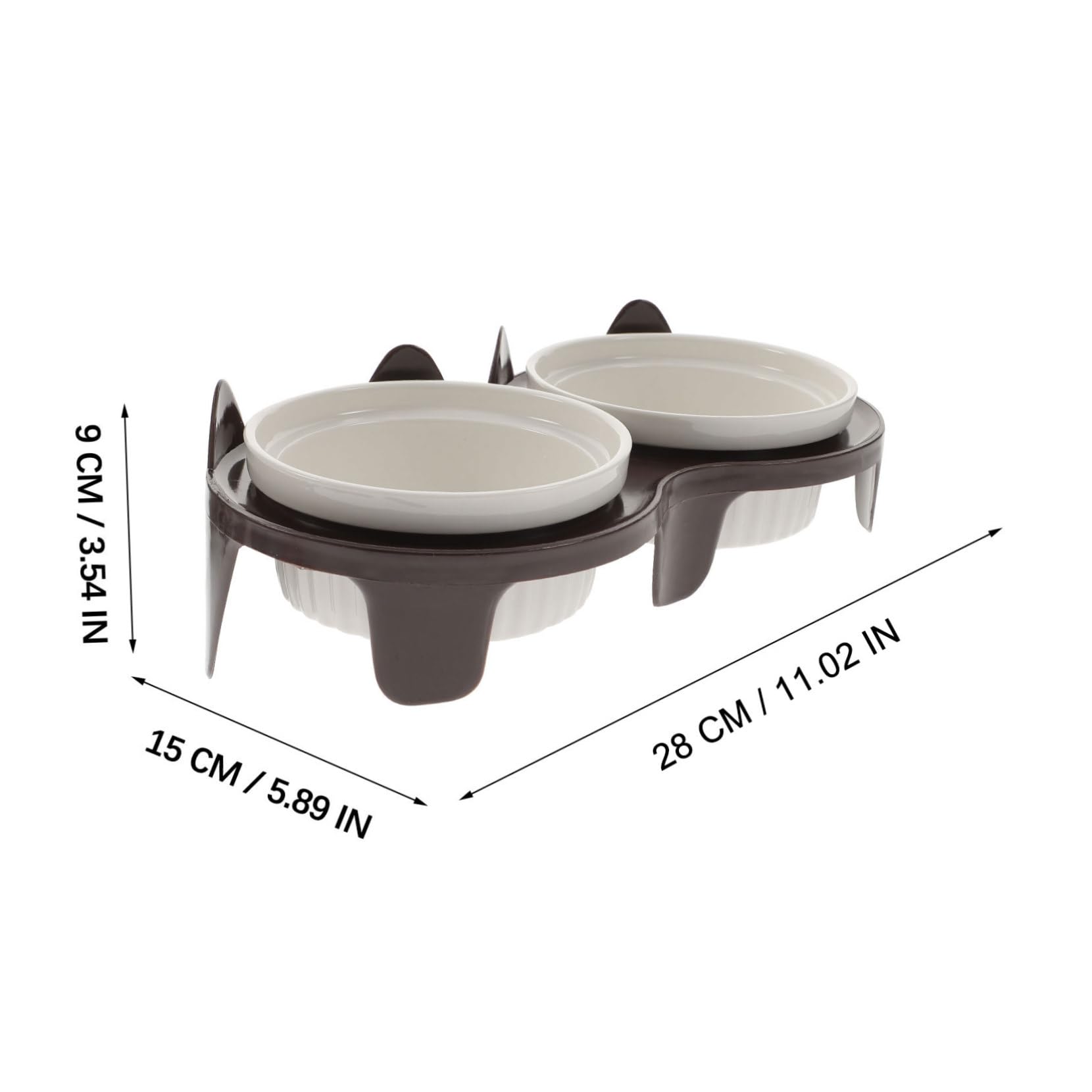 VICASKY Gamelle pour Chat Céramique Antidérapante Gamelle Surélevée Pratique pour Nourrir Chats et Chatons Accessoire de Sol Réutilisable