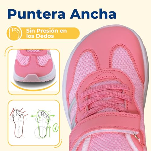 Zapatillas de deporte ligeras y flexibles con horma ancha infantil para pisadas naturales 3