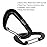 Outmate 12kN 3.2x2 Heavy-Duty Carabiner Clips - Durable, Lightweight Aluminum Alloy Carabiners for Hiking, Camping, Keychains, Dog Leashes, Hammocks & More(Wire gate,2 Black)