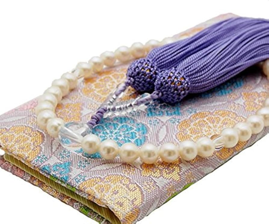 よれない 茶金房 あこや真珠 数珠 念珠 女性用全ての宗派で使用可能 よれない 茶金房 あこや真珠 数珠 念珠 女性用全ての宗派で使用