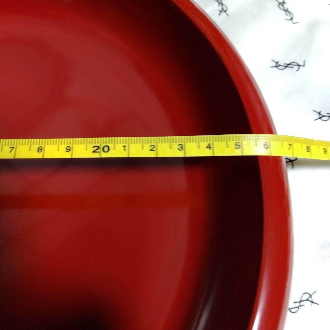 木製 朱色 漆塗り 9.0平皿