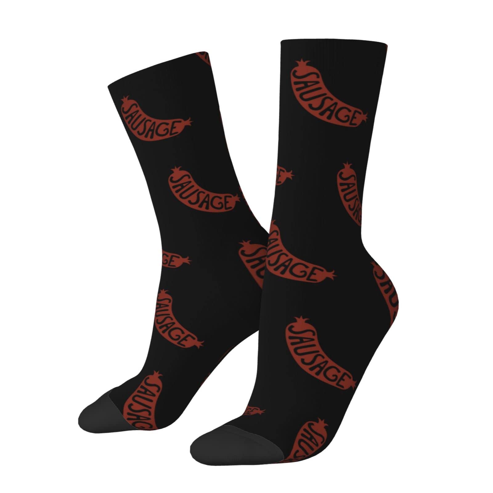 KWQDOZF Sausage Socks Funny Novelty Crew Socks Gift for Men Women Teen