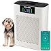 Serenelife Purificateur d’Air HEPA Intelligent – Jusqu’à 170 m², WiFi et App, Ultra Silencieux, Élimine poussière, poils d’animaux et odeurs, idéal pour allergies, Pour Maison, Bureau - Blanc