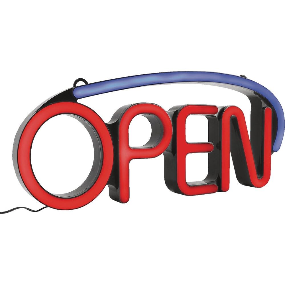 Hy-Ko Products LED-OP1 - LED Open Sign 22.5" x 9.5", Red/Blue