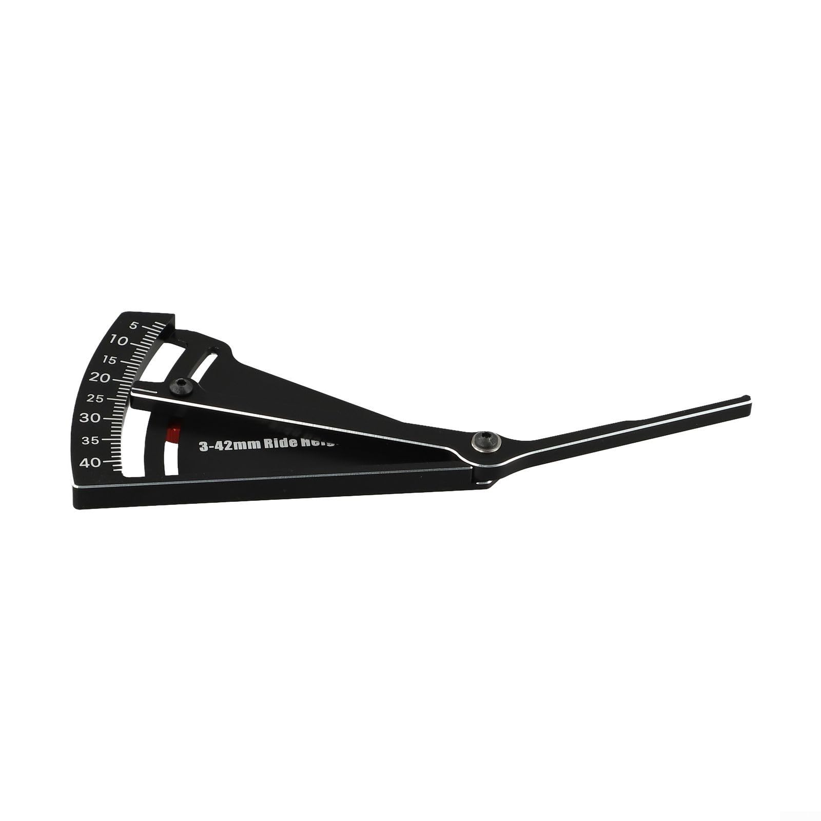 Règle de voiture télécommandée en aluminium - Jauges de hauteur réglables de 3 à 42 mm - Kit d'outils de réparation RC - Jauges de hauteur pour véhicules routiers et camions tout-terrain