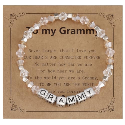 Grammy Bracelet Gifts for Women from Grandkids Best New First Time 2025 Birthday Gift for Grammy