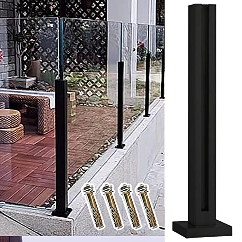 Poteau de garde-corps en verre robuste au design contemporain épuré