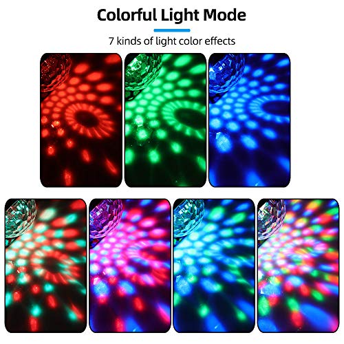 Party Lights, Disco Ball Disco Lights,Dj Rave Lights Led Strobe Lights Sound Activated Stage Lights Projected Effect Dancing Lights Remote Control For Birthday Xmas Wedding Bar Kids Christmas-1 Pack #TOP7