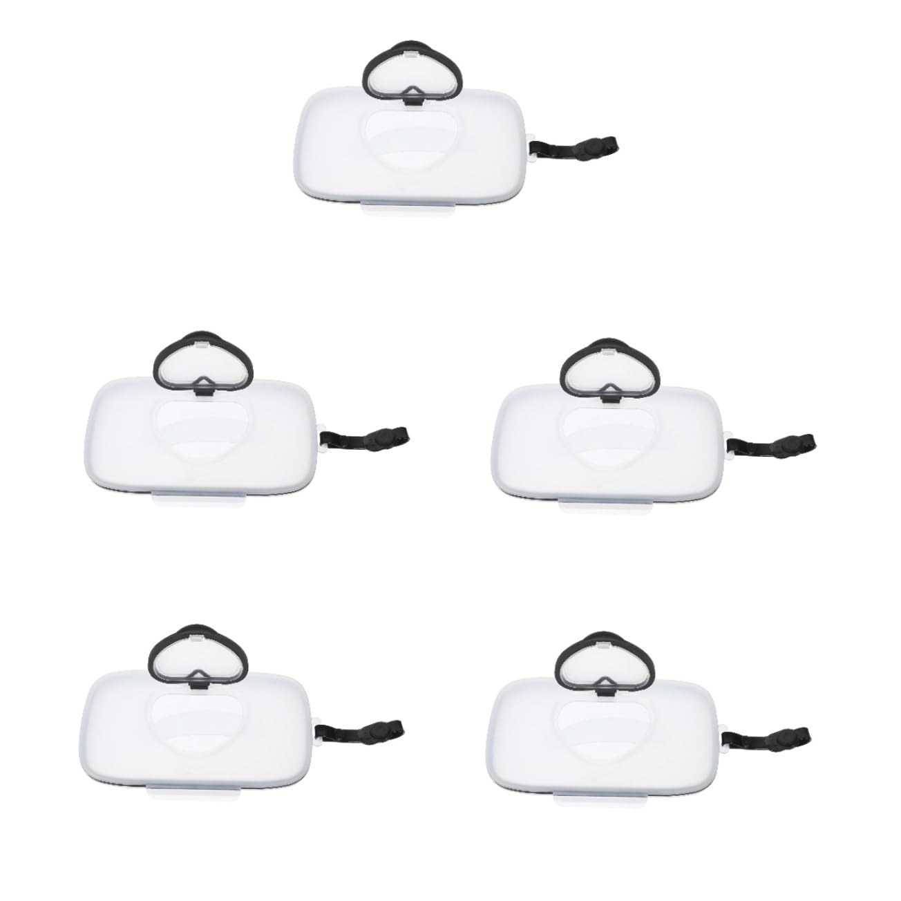 Ciieeo 5 Pièces Boîte De Papier Portable De Lingettes Portable De Lingettes Pour Salle De Bain De Lingettes En Plastique Conteneur De