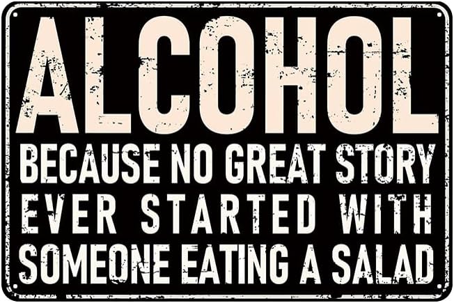 YOYI ART Letreros de barra de metal vintage para bar del hogar, letreros de lata de alcohol para decoración de cuevas de hombre, garaje, sótano,