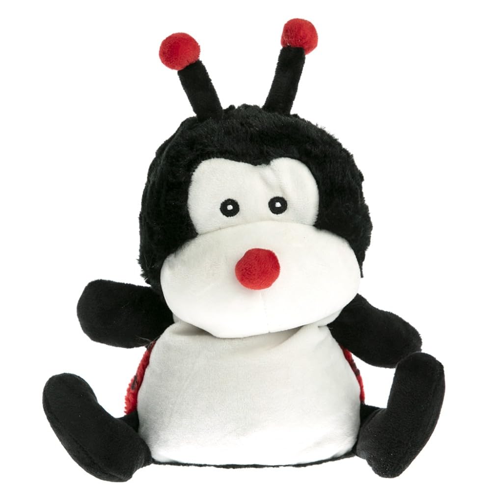 Pelucho - Bouillotte Peluche Coccinelle - Bien-Être, Chaleur et Douceur - Micro-Ondable - Grains de Blé et Fleurs de Lavande - Fabriquée en France