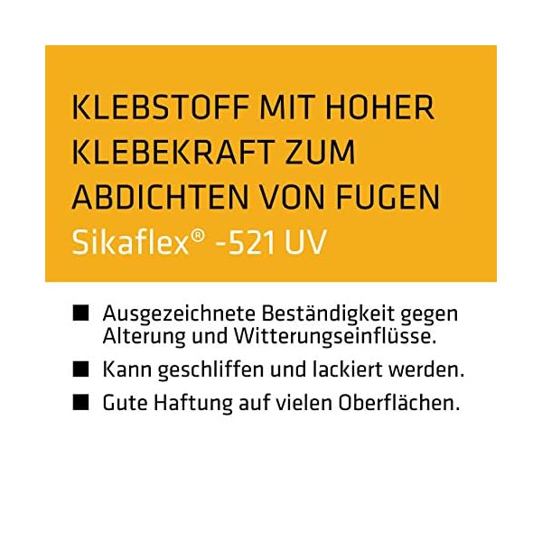 Sikaflex 521 UV hellgrau 300ml Polyurethan Hybrid Dichtstoff – Bild 4