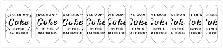 Please Don't Do Coke in The Bathroom Waterproof Membrane Nail Stickers,Eco-Friendly, Cute Designs for Women Girls, Perfect for Parties, Weddings and Holiday Gifts