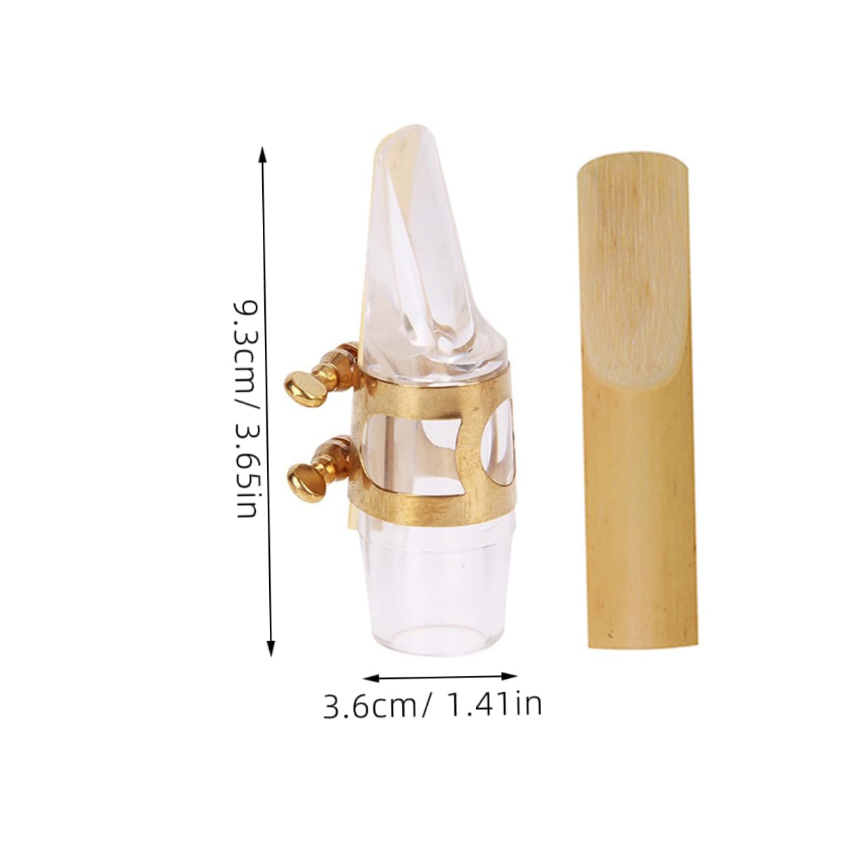 BESPORTBLE 1 Set Alto Saxophone Mouthpiece with Durable Reed and Transparent Design for Enhanced Tone Accuracy and Air Tightness