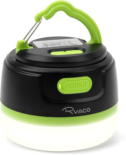 RYACO Camping Lantern, 8 Lighting Modes 5200mAh USB Rechargeable IP65 Waterproof Camping LED Light with Magnetic Base, Power Bank Function for Fishing, Hiking, Camping, Tents