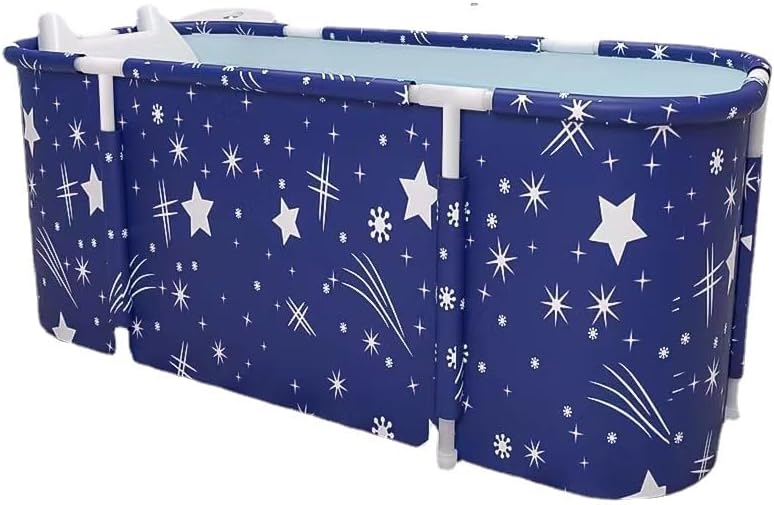 Portable Bathtub For Shower Stall, Large 47 inch Foldable Soaking Bathing Tub for Adults, Separate Family Bathroom Japanese SPA Collapsible Tub, Ideal for Hot Bath Ice Bath