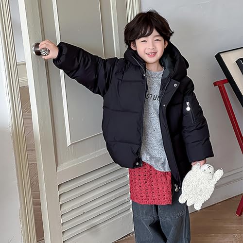 Kids Puffer Jacket Fall Ears Hooded Heavyweight Long Sleeve Zip Up Toddler Winter Coat Girls Boys Padded Down Jackets3