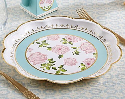 Amazon ペーパープレート かわいい おしゃれ 紙皿 パーティー 24枚入り 花柄 並行輸入品 使い捨て食器 オンライン通販