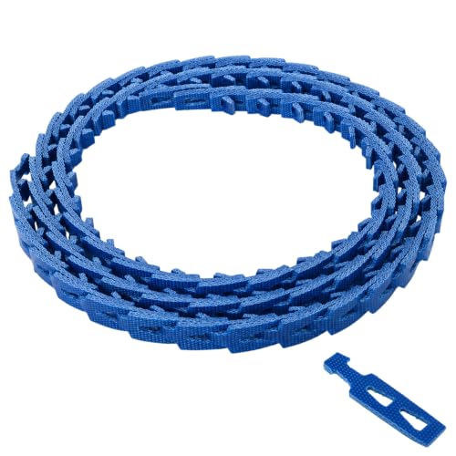 Image of 5FT Power Twist V Belt 1 /2-Inch x 5 Feet A Type,1 /2 inch Adjustable Link V-Belt | Industrial Drive Belt Replacement for Drill Press, Table Saw, Lathe, Bandsaw and Woodworking Machinery, Blue Color