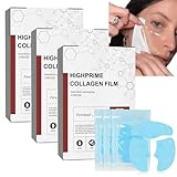 Vbolre Pure Collagen Films, Highprime Collagen Film for Face, Pure Collagen Mask, Korean Soluble Nano Collagen Film Skin Anti-Aging Hydrating Mask