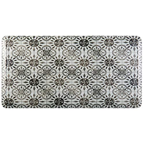Home Dynamix Cat Cora Printed Embossed Gentle Step Anti-Fatigue Kitchen Mat, 19.6