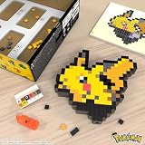 MEGA Pokémon Pixel Pikachu Zestaw konstrukcyjny (400 elementów) w pikselowym stylu retro, ozdoba na szafkę lub ścianę, zabawka dla kolekcjonerów, HTH74